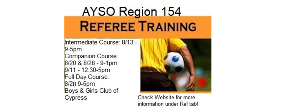 Region 154 Referee Courses