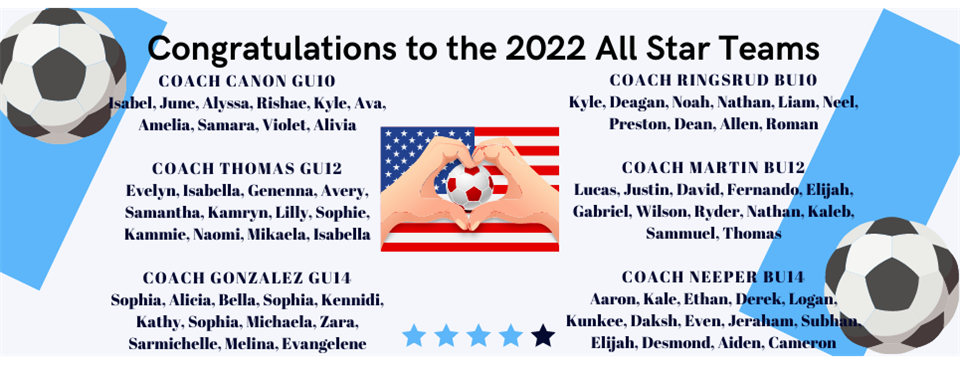 Congratulations to 2022 All Star Teams