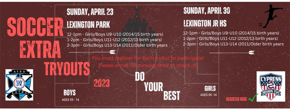 2023 EXTRA Tryout Info