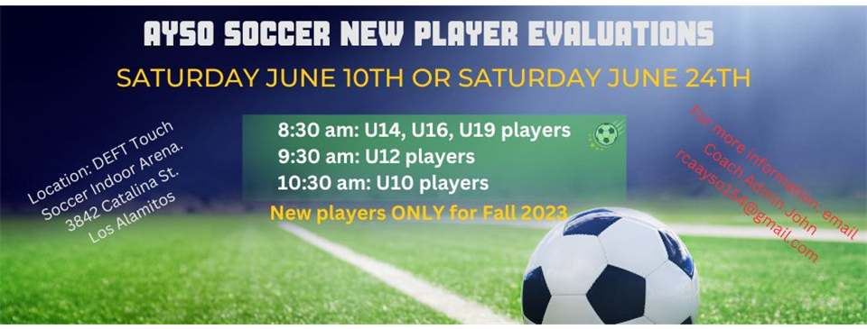 New Registration Player Evaluations