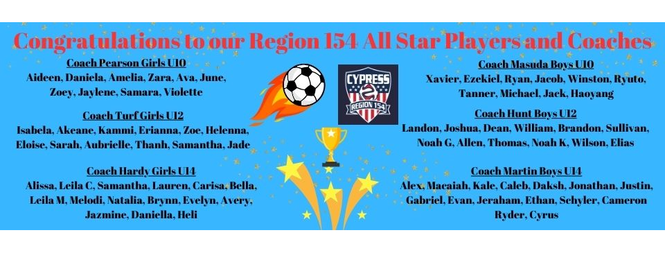 Congratulations All Star Player & Coaches