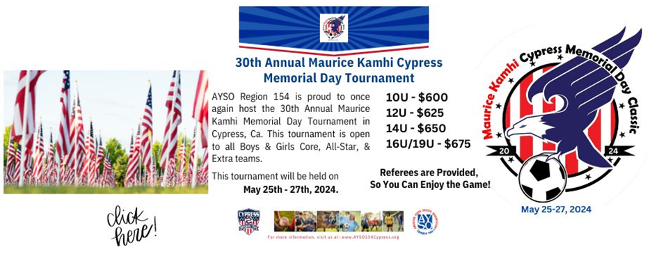 2024 Cypress Memorial Day Tournament