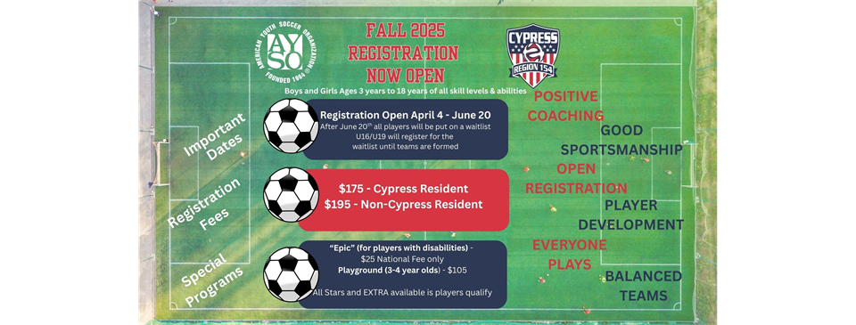 Fall 2025 Registration is now open!