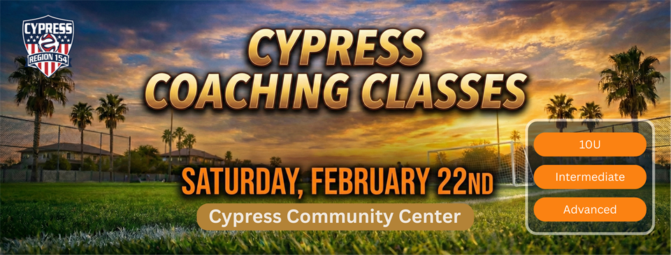 Cypress AYSO Spring Coaching Classes