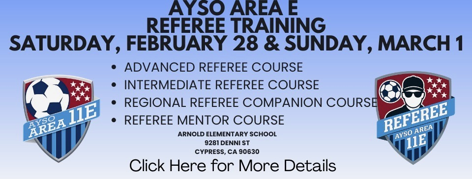 Referee Training Courses Just Announced!