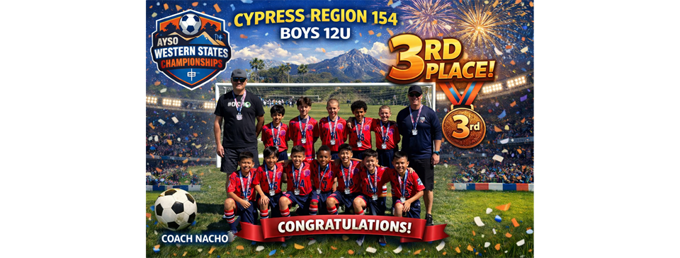 3rd Place--AYSO Western States Championships