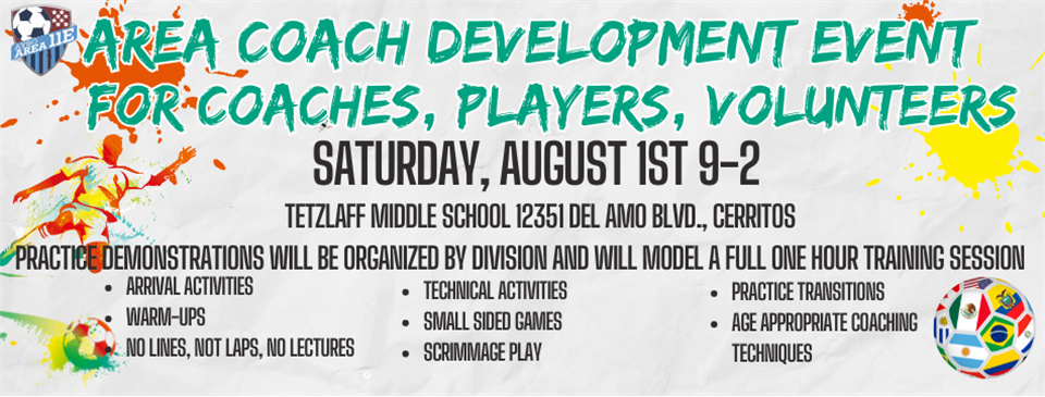 Area Coach Development Day for Coaches, Players & Volunteers